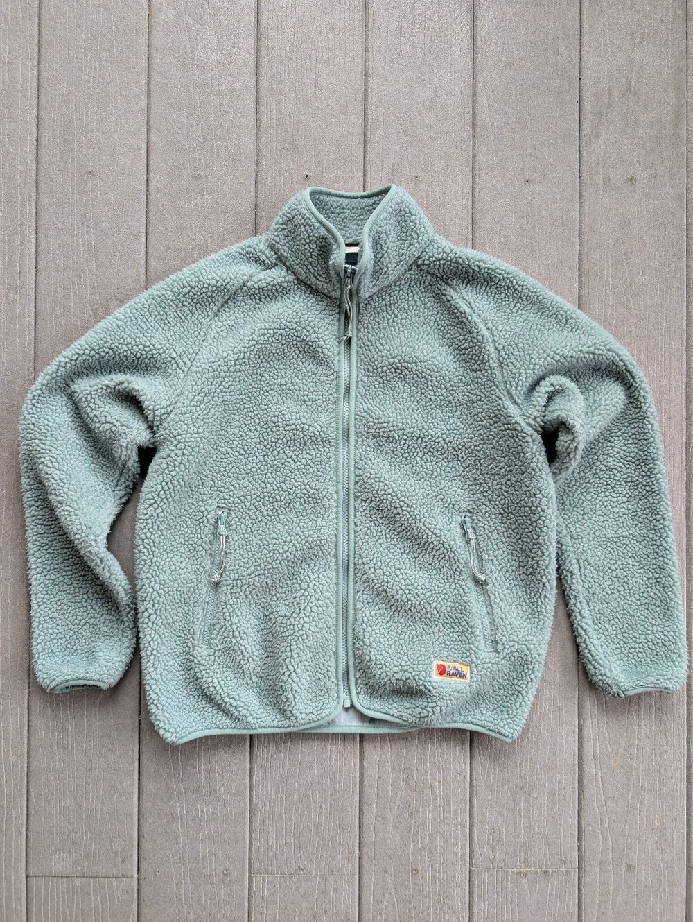 Fjällräven Women's Small Green Sherpa Pile Fleece Full Zip Jacket